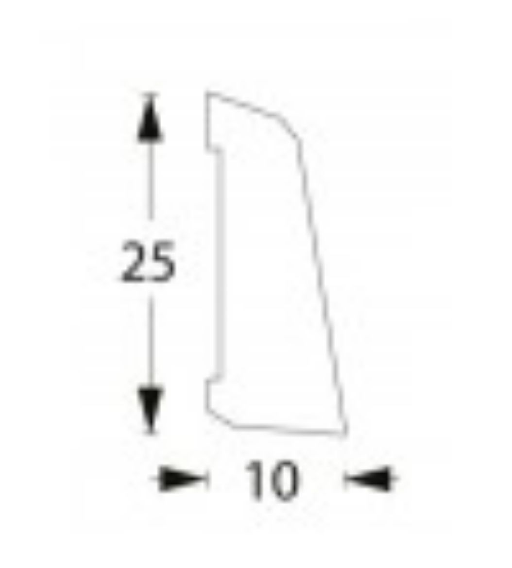 Billede af Sandliste 10x25x3100mm hvid